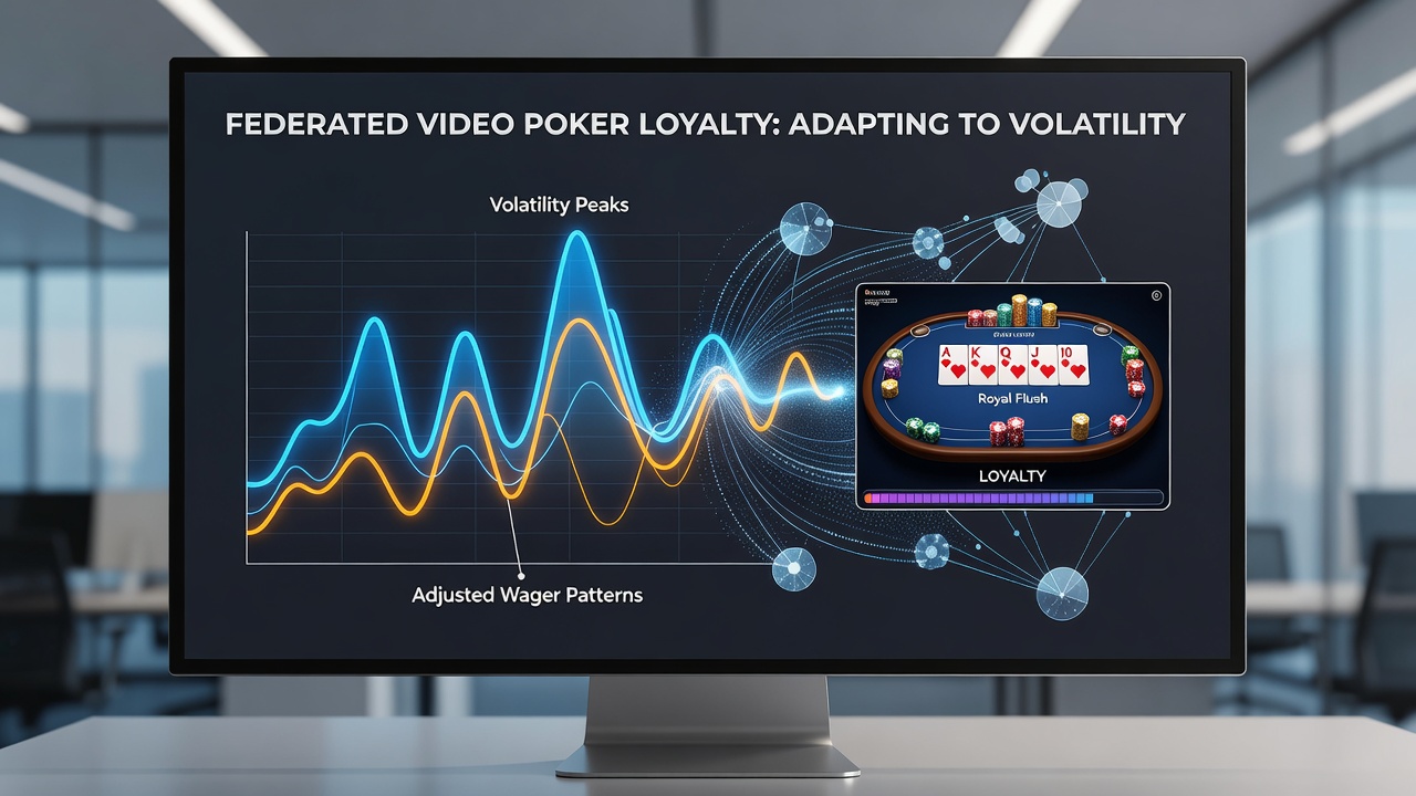 Diagramm zur Anpassung von Wetteinsätzen an Volatilitätsspitzen in Video-Poker-Netzwerken