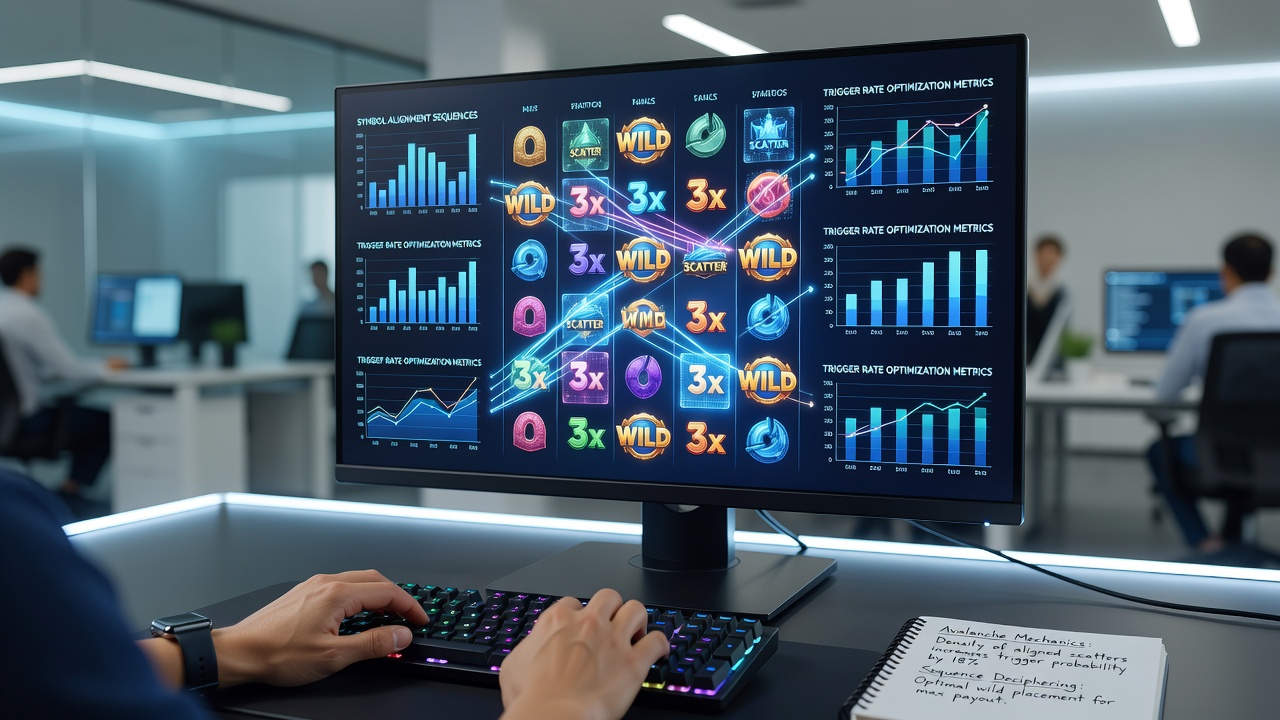 Analyse von Symbolsequenzen und Trigger-Punkten in vernetzten Avalanche-Slot-Systemen