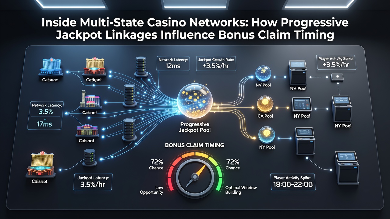 Video-Poker-Terminal mit Anzeige verknüpfter Jackpot-Summen und Bonus-Optionen
