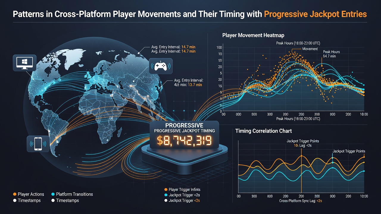 Visualisierung von Timing-Mustern bei Jackpot-Eintritten und Spielermigrationen