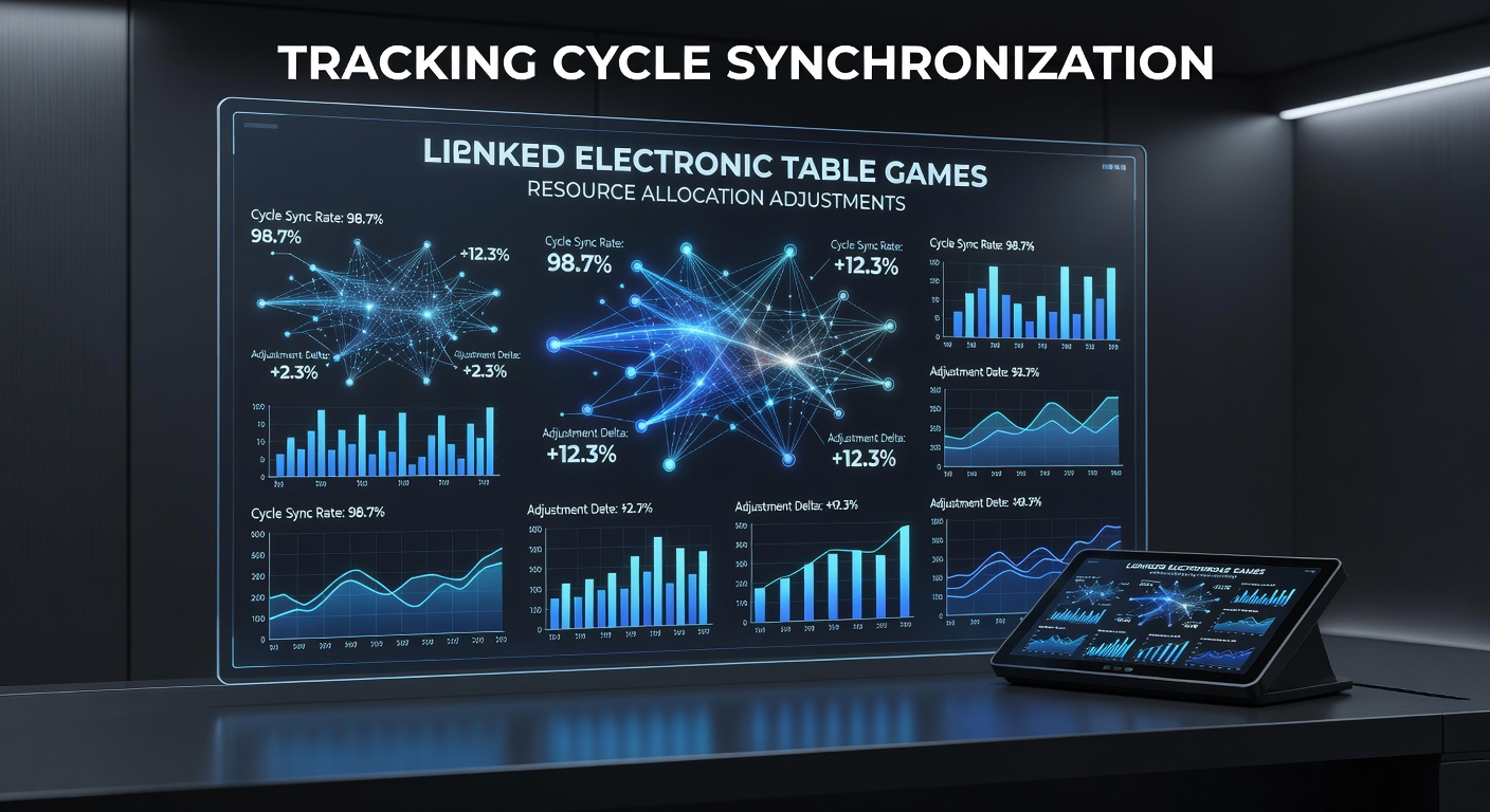 Darstellung vernetzter elektronischer Tischspiele mit synchronisierten Spielzyklen und Ressourcenmanagement